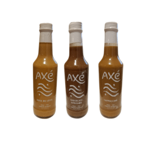 kit licor axé 275ml - 3 sabores - doce de leite - capuccino - chocolate africano