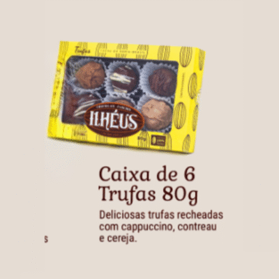 caixa trufas com 6 unidades