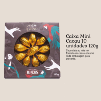 cacau mini ao leite - caixa com 10 unidades