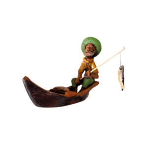 imagem pescador no barco