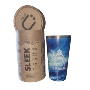 copo térmico gluck sleek - iemanjá - 473ml