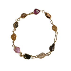 pulseira dourada 7 chakras